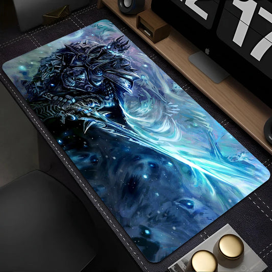 World of Warcraft Lich King Mouse Pad PC HD Anime Gaming Accessories Keyboard Mousepad Laptop XXL Game Cabinet Desk Mat Carpet