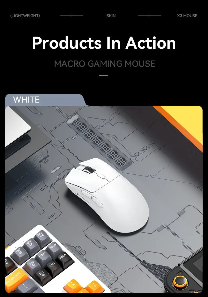 For Attack Shark R1 18000dpi Wireless Mouse, 1000Hz, Tri-mode Connection, PAW3311,Macro Gaming Mouse