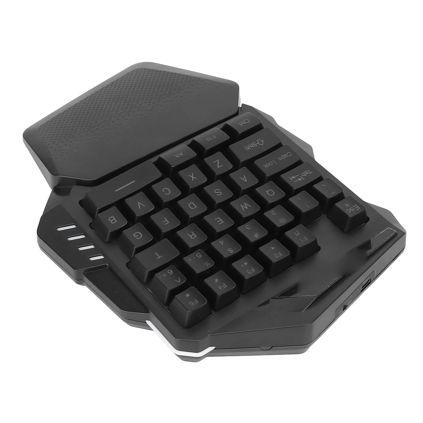 One Handed Gaming Keyboard One Handed Gaming Keyboard 2.4G Wireless RGB Lighting ABS 35 Keys Gaming Keyboard for Computer