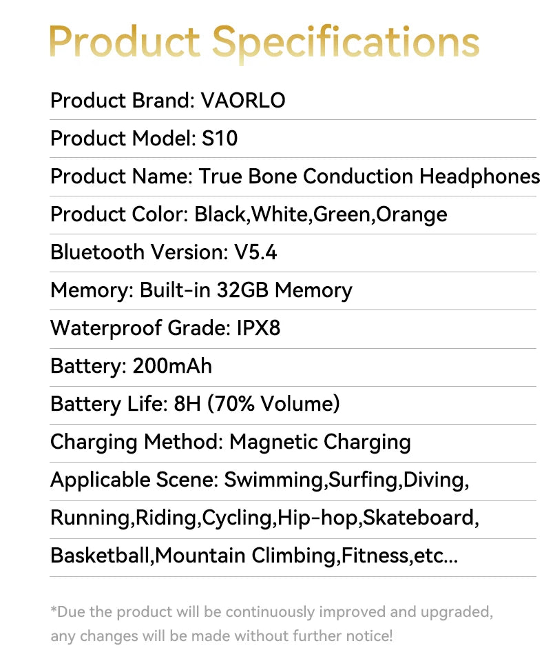 Bone Conduction Headphones Bluetooth 5.4 Wireless Earphone IPX8 Waterproof for Swimming Sports Support MP3 Player With 32G RAM