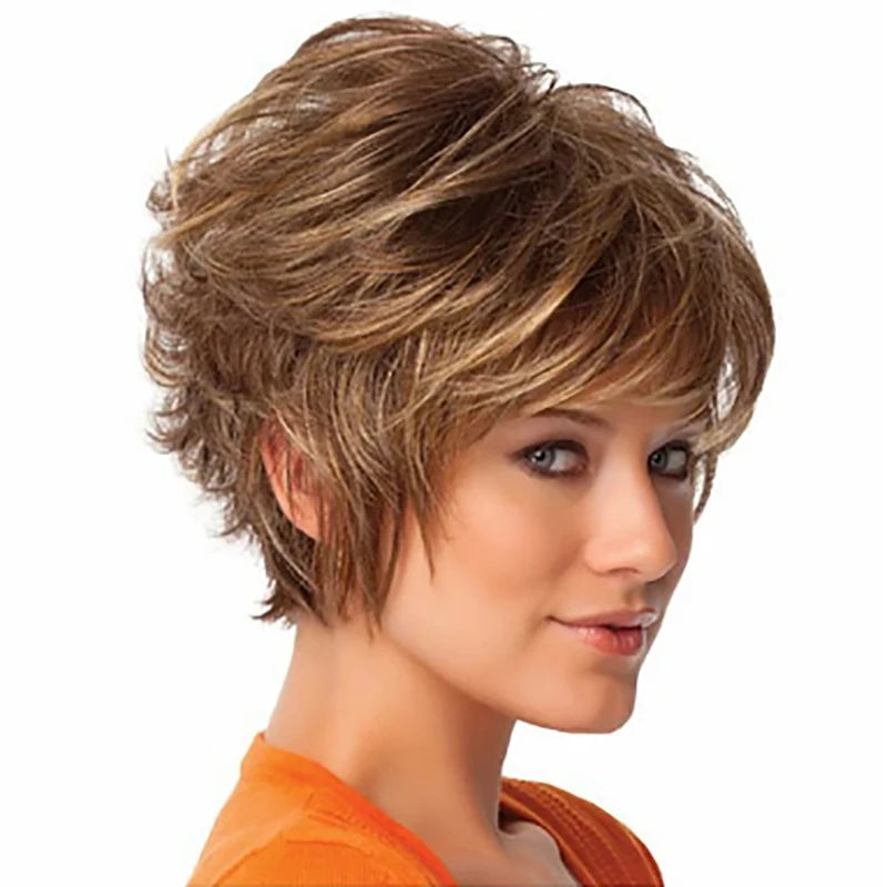 HAIRJOY  Short Curly Wigs  for Women  Heat Resistant Fiber Synthetic Hair