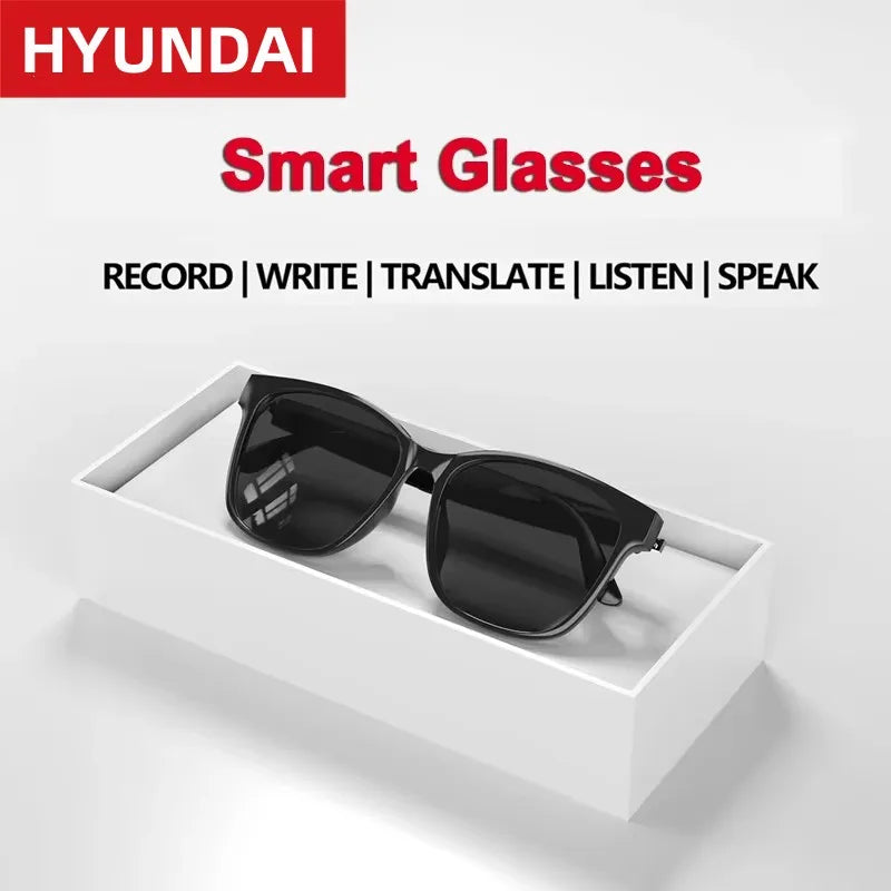 HYUNDAI HY-C8 AI Smart Glasses Intelligent Translation Wireless Bluetooth Glasses Real-time Simultaneous Interpretation Headset