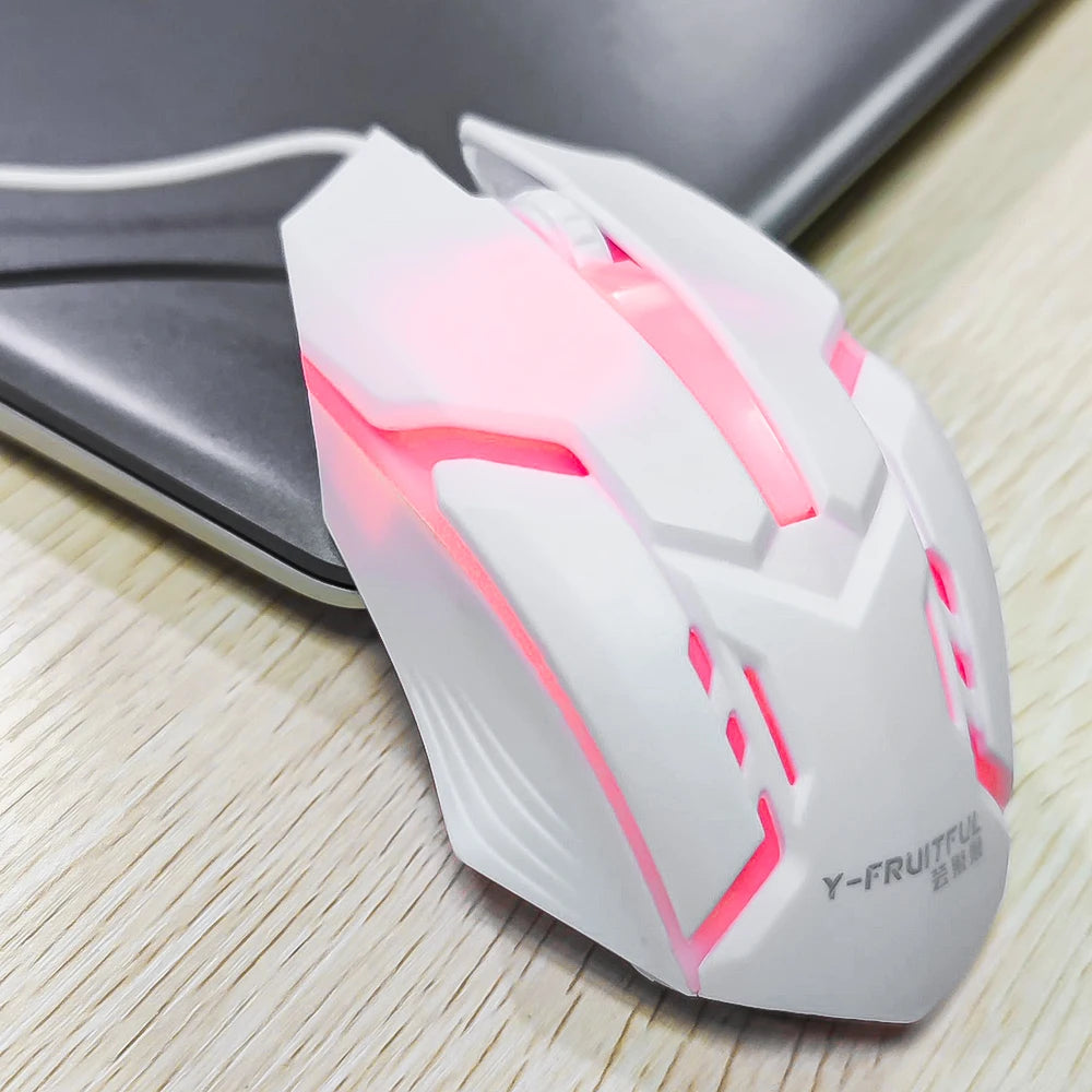 Computer Mouses E Sports LED Luminous Backlit Wired Mouse USB Wired For Desktop Laptop Mute Office Computer Gaming Mouse