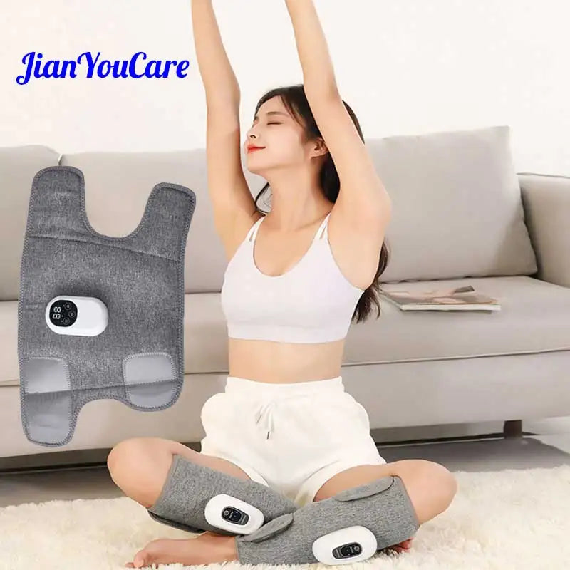 JianYouCare Portable 360 Air Pressure Leg Calf Massager Hot Compress Promote Blood Circulation Muscle Relaxation Relieve Fatigue