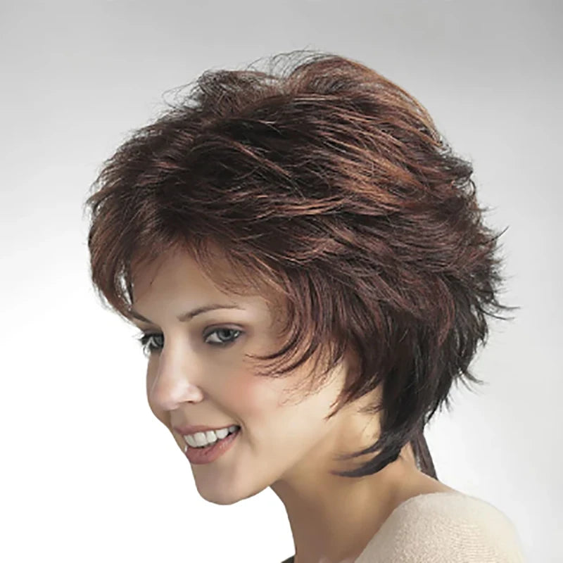 HAIRJOY  Short Curly Wigs  for Women  Heat Resistant Fiber Synthetic Hair