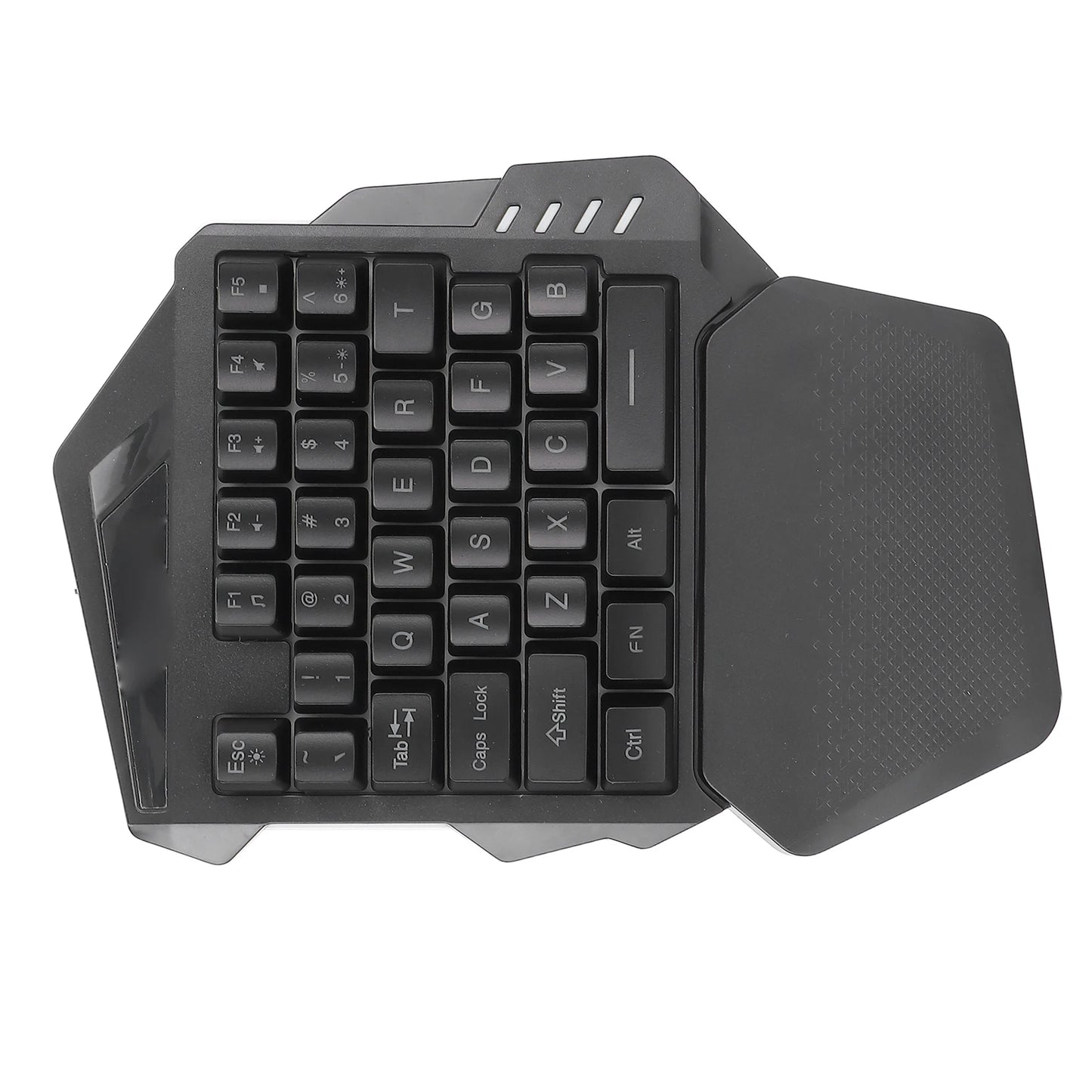 One Handed Gaming Keyboard One Handed Gaming Keyboard 2.4G Wireless RGB Lighting ABS 35 Keys Gaming Keyboard for Computer