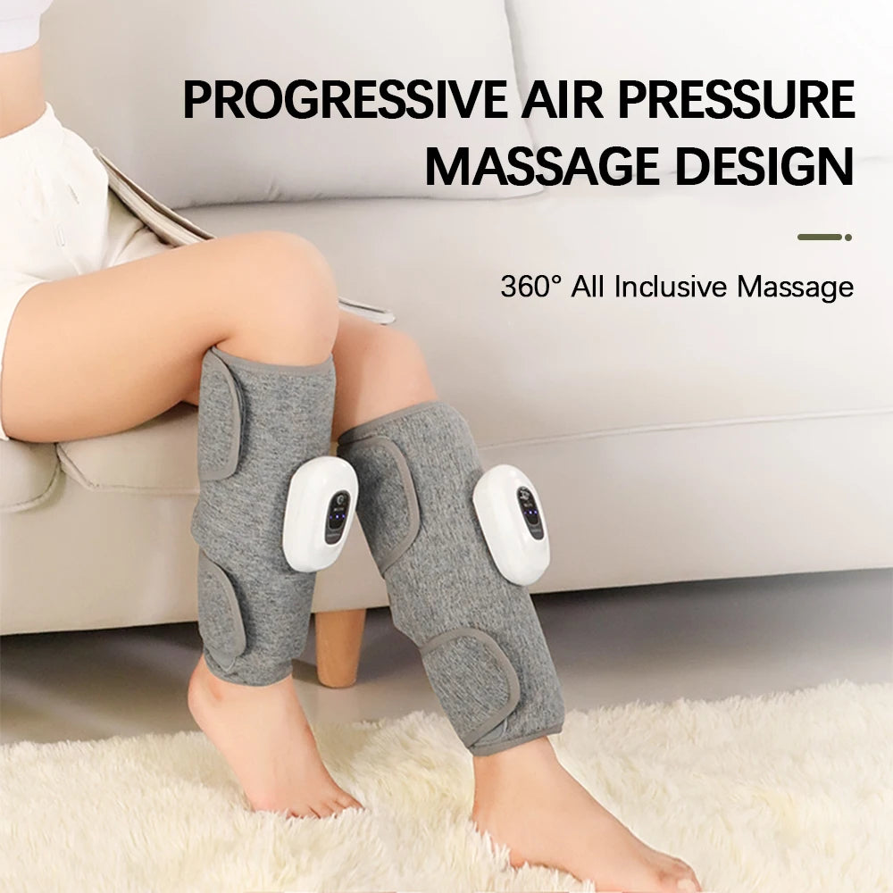 JianYouCare Portable 360 Air Pressure Leg Calf Massager Hot Compress Promote Blood Circulation Muscle Relaxation Relieve Fatigue