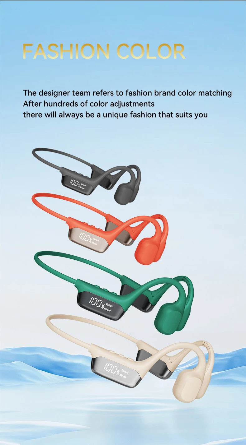 Bone Conduction Headphones Bluetooth 5.4 Wireless Earphone IPX8 Waterproof for Swimming Sports Support MP3 Player With 32G RAM