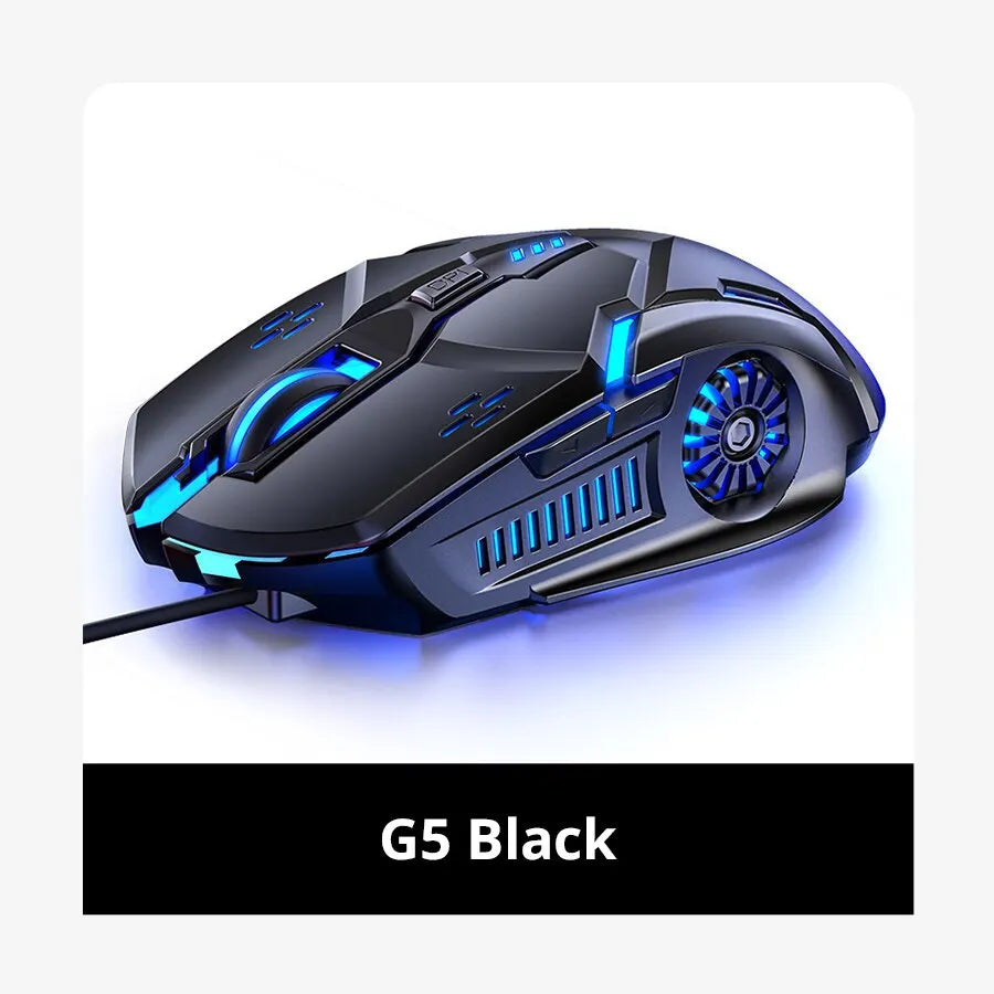 Silver Eagle G5 Mute Wired Mouse Six Keys Luminous Game E-Sports Machinery Computer Accessories Cross-Border Delivery