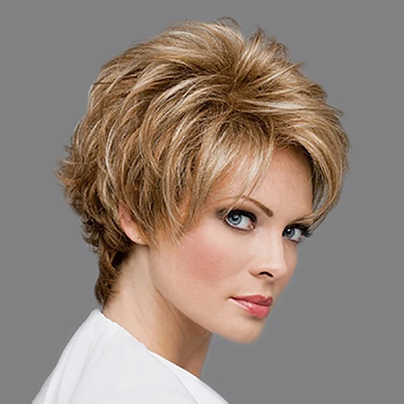 HAIRJOY  Short Curly Wigs  for Women  Heat Resistant Fiber Synthetic Hair