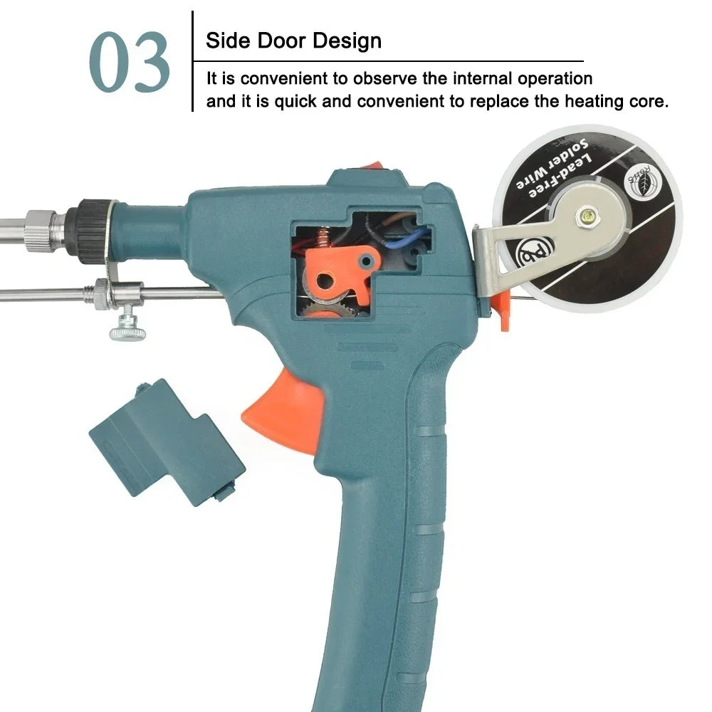 STONEGO Hand-held Internal Heating Soldering Iron Automatically Send Tin Gun Soldering Station Welding Repair Tool 110V/220V