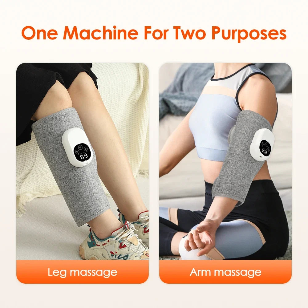 JianYouCare Portable 360 Air Pressure Leg Calf Massager Hot Compress Promote Blood Circulation Muscle Relaxation Relieve Fatigue