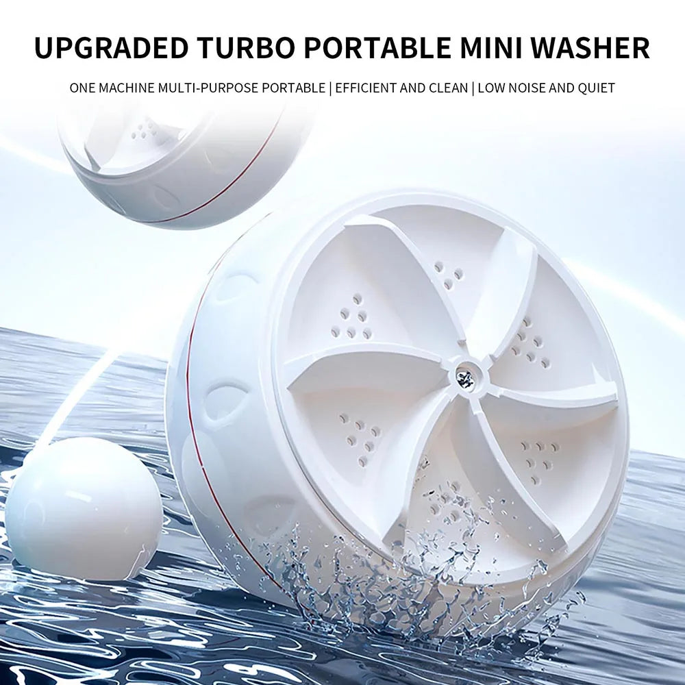 Mini Washing Machine Portable USB Rotating Turbo