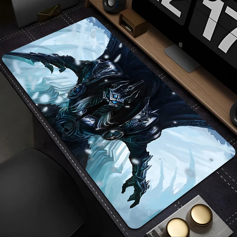 World of Warcraft Lich King Mouse Pad PC HD Anime Gaming Accessories Keyboard Mousepad Laptop XXL Game Cabinet Desk Mat Carpet