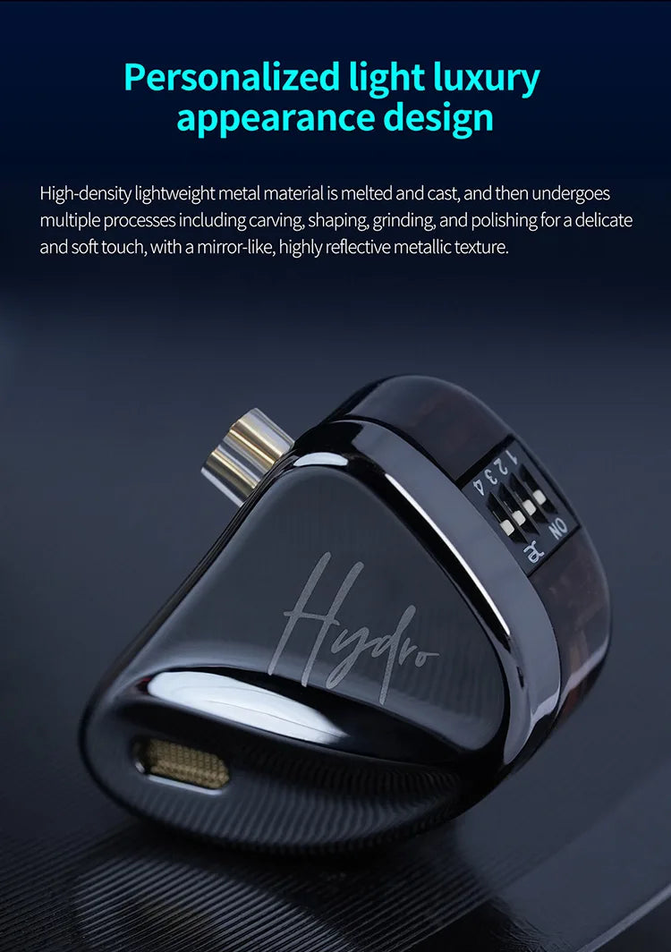 CCA Hydro 2DD+8BA Metal In Ear Monitor HiFi Dynamic Headphone With 0.75mm Cable Excellent Sound Quality Sport Music Headset