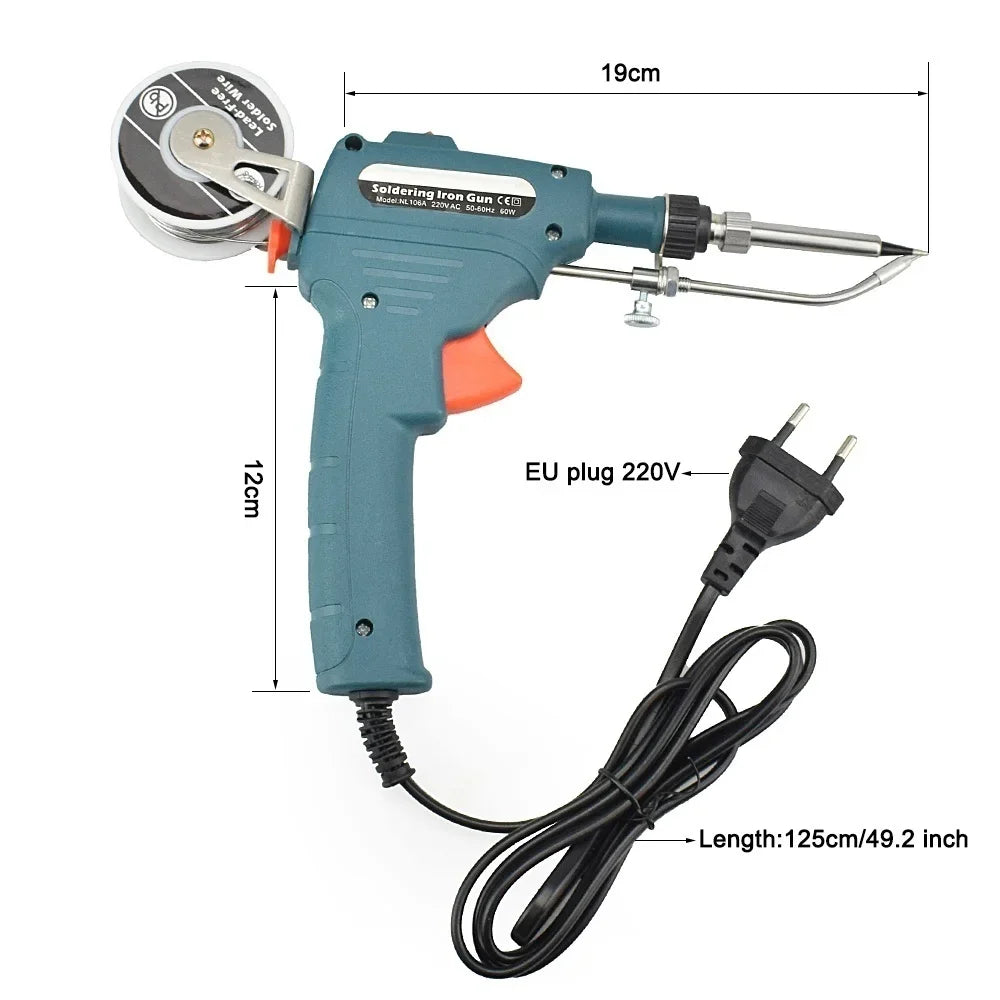 STONEGO Hand-held Internal Heating Soldering Iron Automatically Send Tin Gun Soldering Station Welding Repair Tool 110V/220V