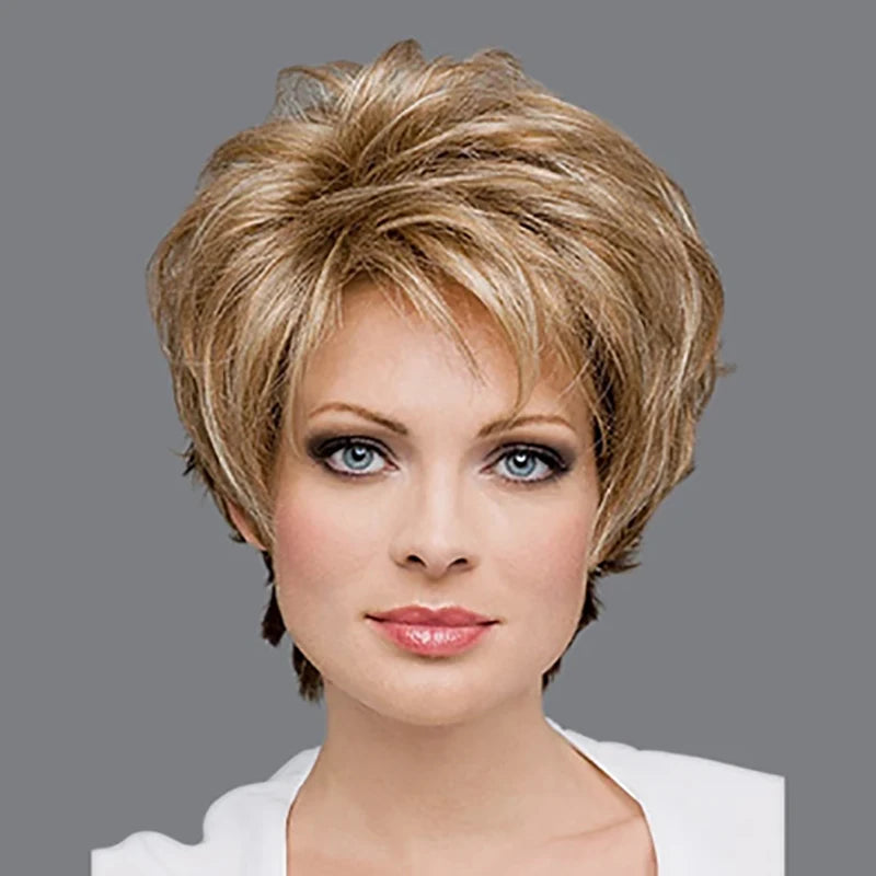 HAIRJOY  Short Curly Wigs  for Women  Heat Resistant Fiber Synthetic Hair