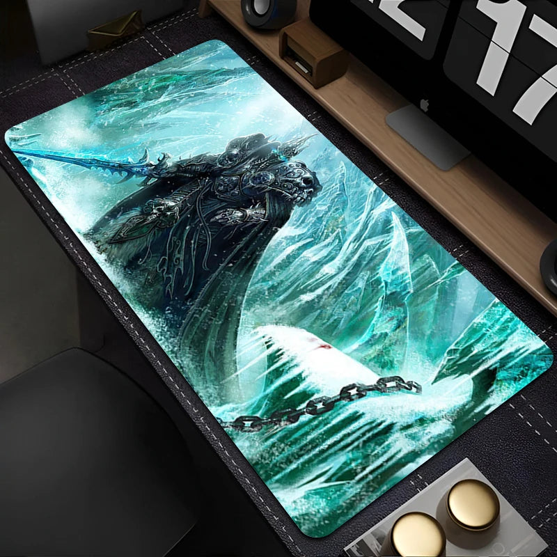 World of Warcraft Lich King Mouse Pad PC HD Anime Gaming Accessories Keyboard Mousepad Laptop XXL Game Cabinet Desk Mat Carpet