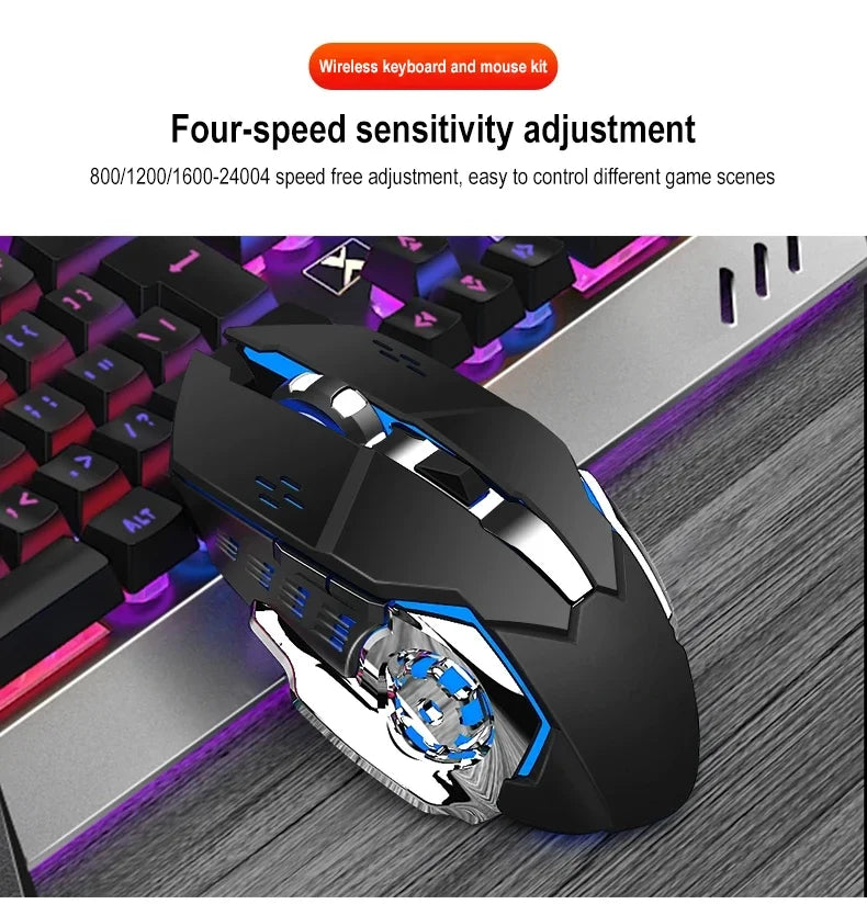 K680 Rechargeable 2.4G wireless keyboard and mouse suite Gaming computer Office esports