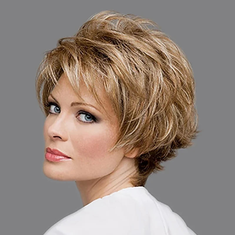 HAIRJOY  Short Curly Wigs  for Women  Heat Resistant Fiber Synthetic Hair