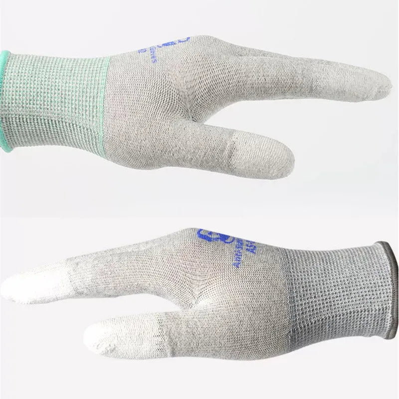 MECHANIC AS02 Anti-static Carbon Fiber Gloves PU Coating Layer Mobile Phone Electronic Parts Repair Protective Gloves