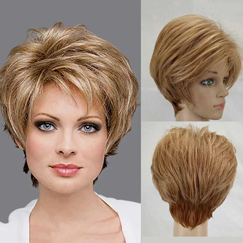 HAIRJOY  Short Curly Wigs  for Women  Heat Resistant Fiber Synthetic Hair