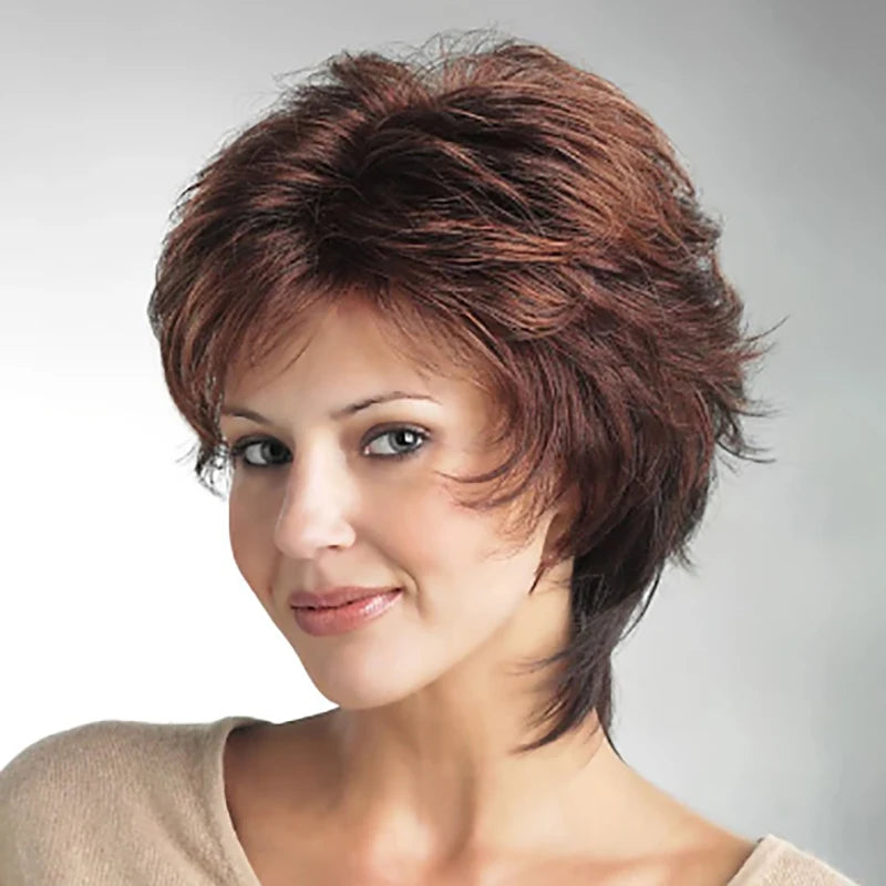 HAIRJOY  Short Curly Wigs  for Women  Heat Resistant Fiber Synthetic Hair