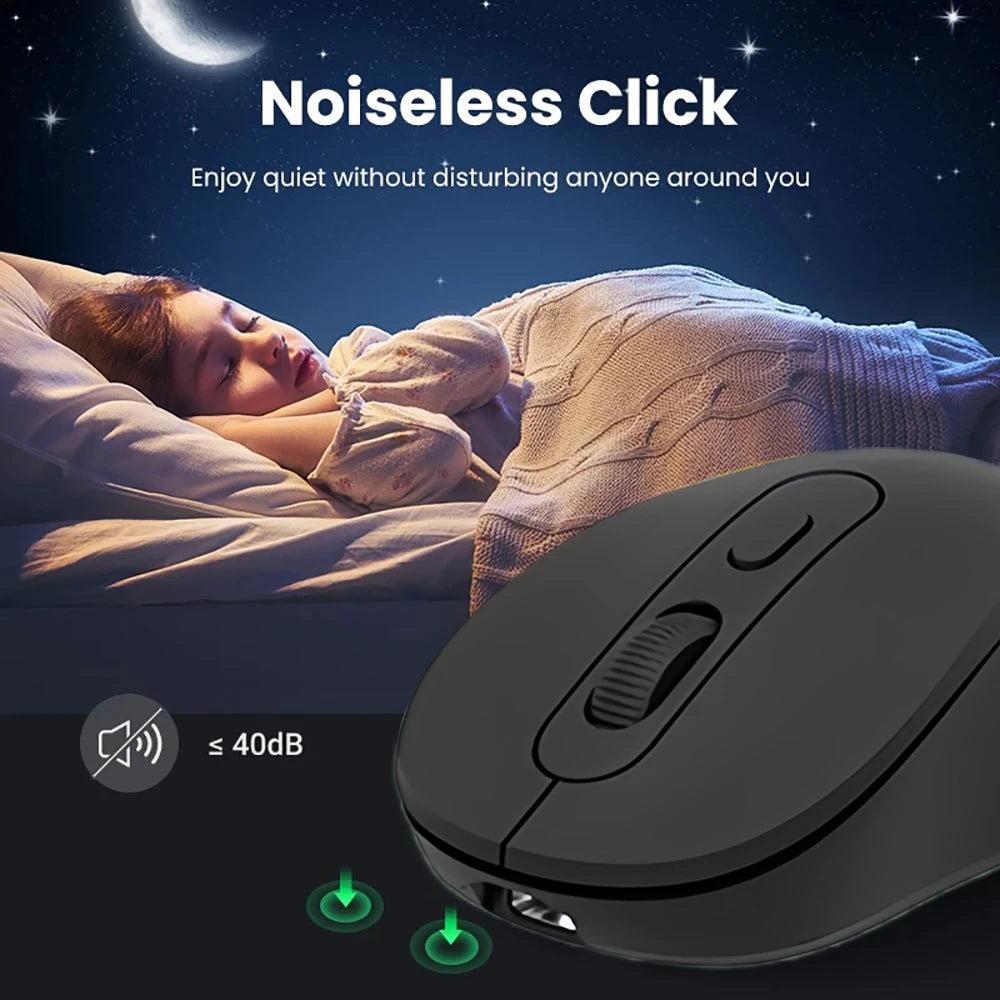 Bluetooth 5.2 Mouse 2.4GHz Wireless Mouse Mice Rechargeable Mouse Silent Mouse USB Gaming Mouse 1600DPI for PC Laptop MacBook