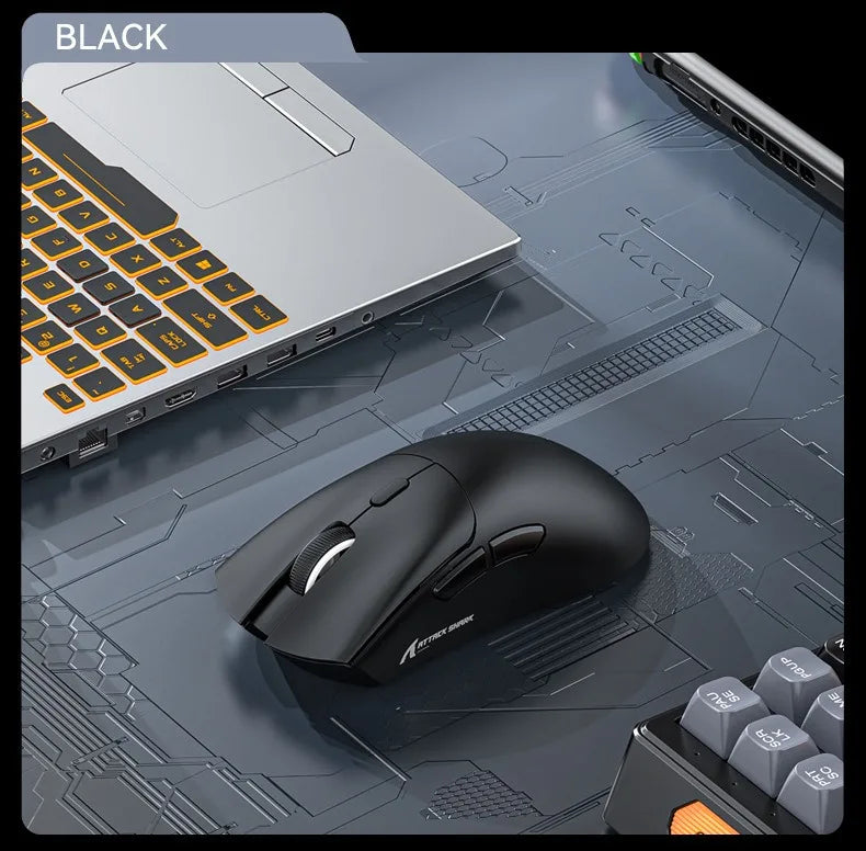 For Attack Shark R1 18000dpi Wireless Mouse, 1000Hz, Tri-mode Connection, PAW3311,Macro Gaming Mouse