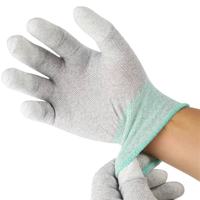 MECHANIC AS02 Anti-static Carbon Fiber Gloves PU Coating Layer Mobile Phone Electronic Parts Repair Protective Gloves