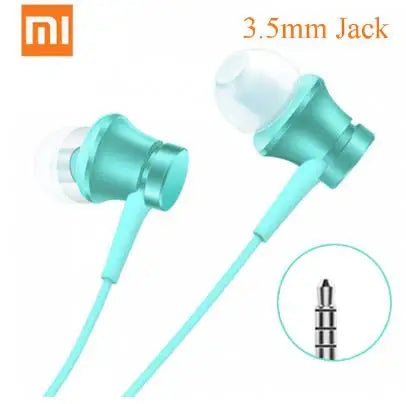 Original Xiaomi headset Mi Piston 3 In-Ear Fresh 3.5mm Wire Control Earphone Music Stereo Mic for Huawei Xiaomi Smartphone