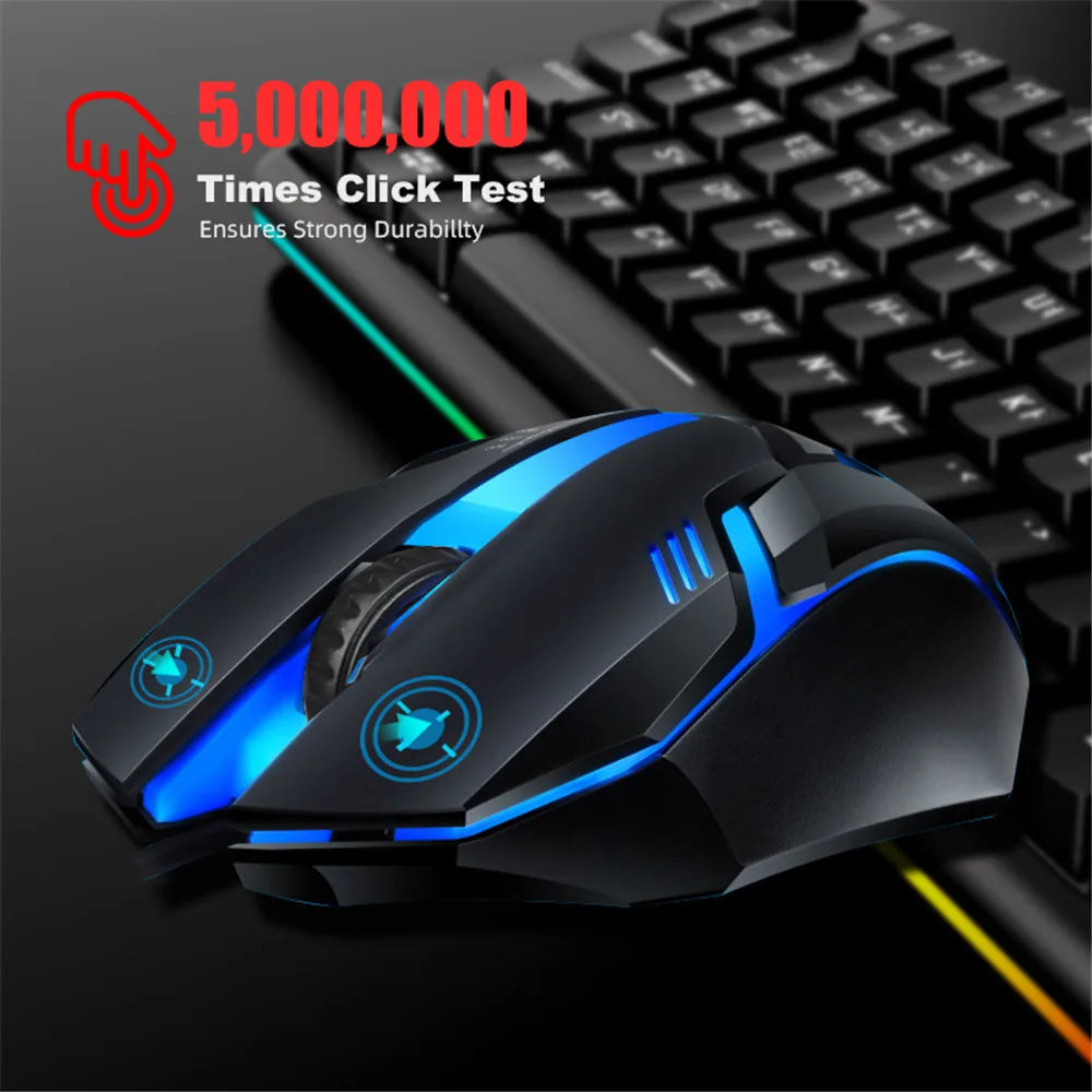 Computer Mouses E Sports LED Luminous Backlit Wired Mouse USB Wired For Desktop Laptop Mute Office Computer Gaming Mouse