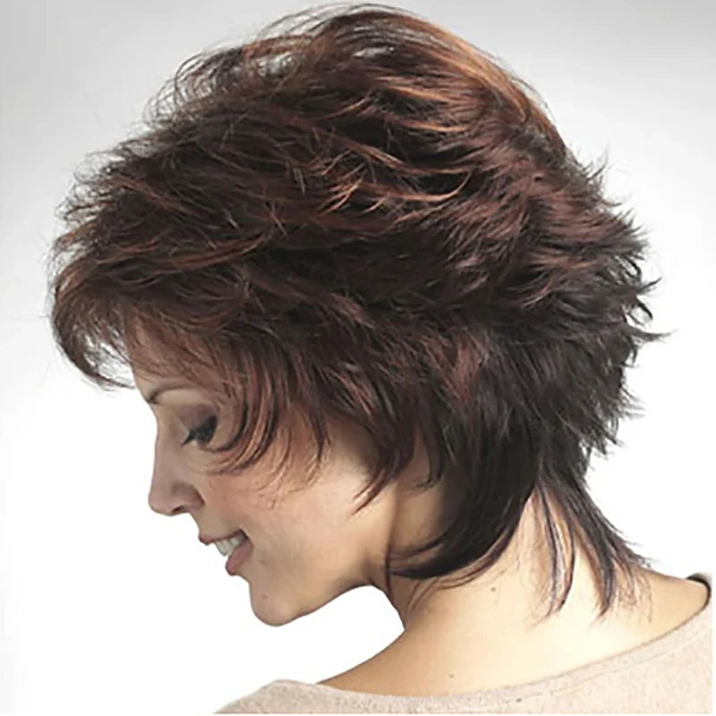 HAIRJOY  Short Curly Wigs  for Women  Heat Resistant Fiber Synthetic Hair