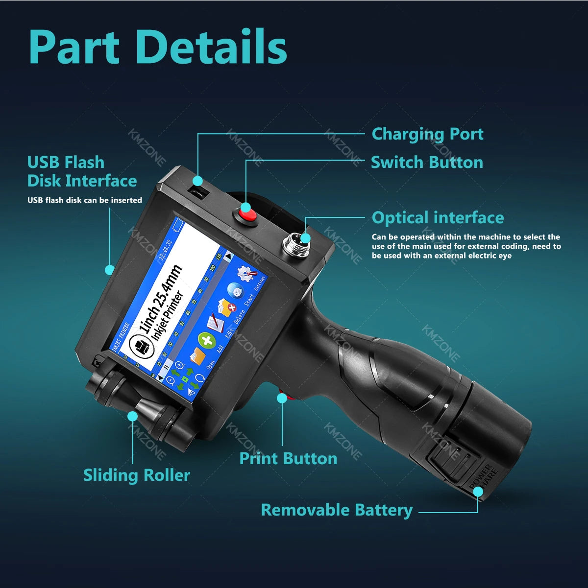 Handheld Inkjet Printer Gun