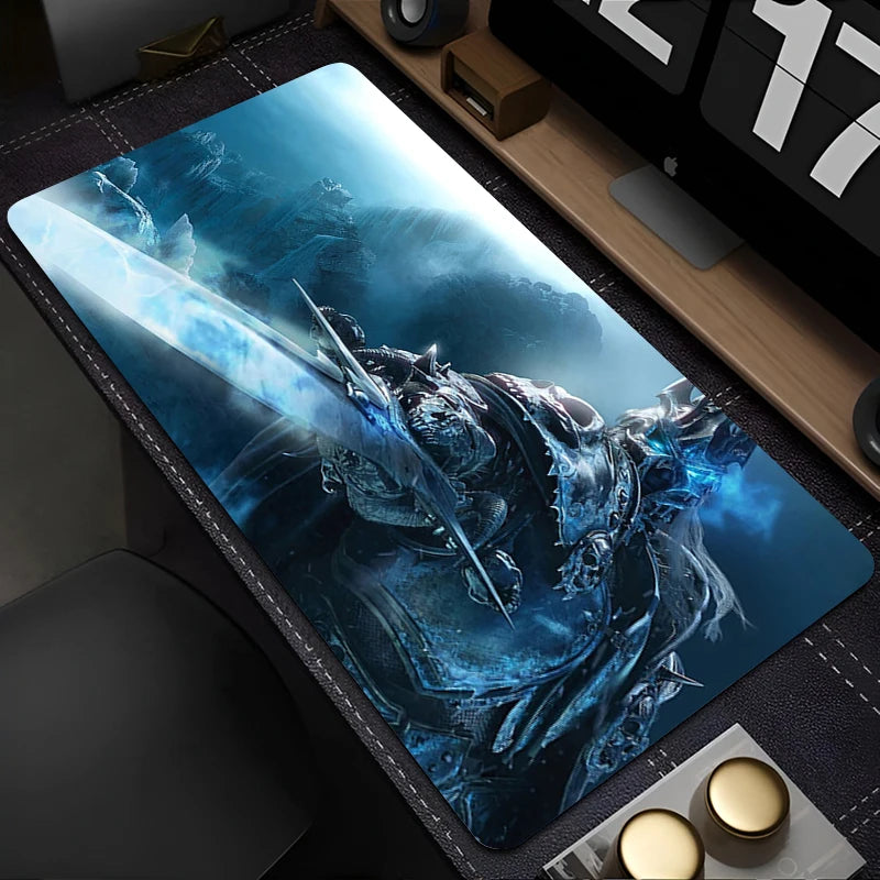 World of Warcraft Lich King Mouse Pad PC HD Anime Gaming Accessories Keyboard Mousepad Laptop XXL Game Cabinet Desk Mat Carpet