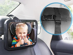 Baby Car Mirror, Safety Car Seat Mirror for Rear Facing Infant with Wide Crystal Clear View, Shatterproof