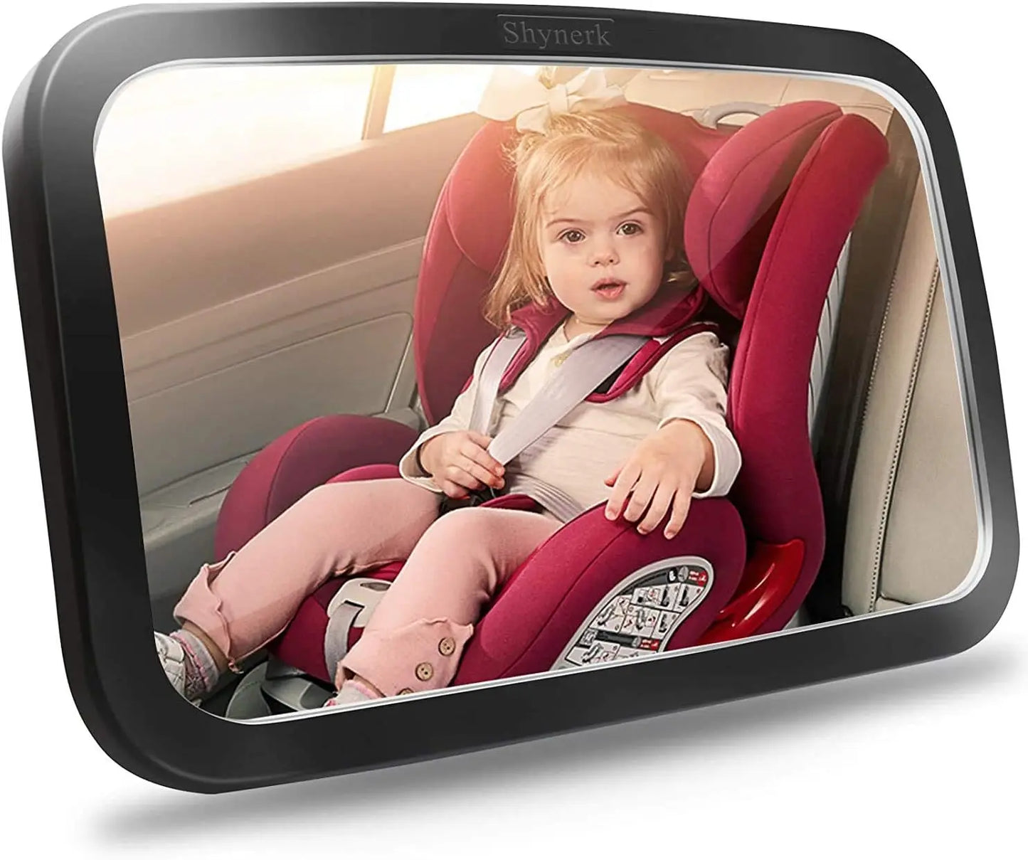 Baby Car Mirror, Safety Car Seat Mirror for Rear Facing Infant with Wide Crystal Clear View, Shatterproof