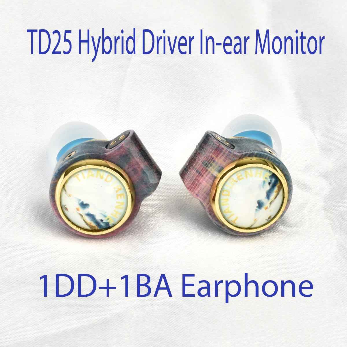 TD25 Hybrid Driver In-ear Monitor 1DD+1BA Earphone HiFi 2Pin Wired Headphone Music DJ Headset Sport Game Earbud