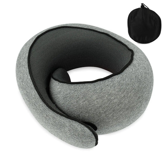 Memory Foam Travel Neck Pillow for airplanes – FBA Fast Shipping