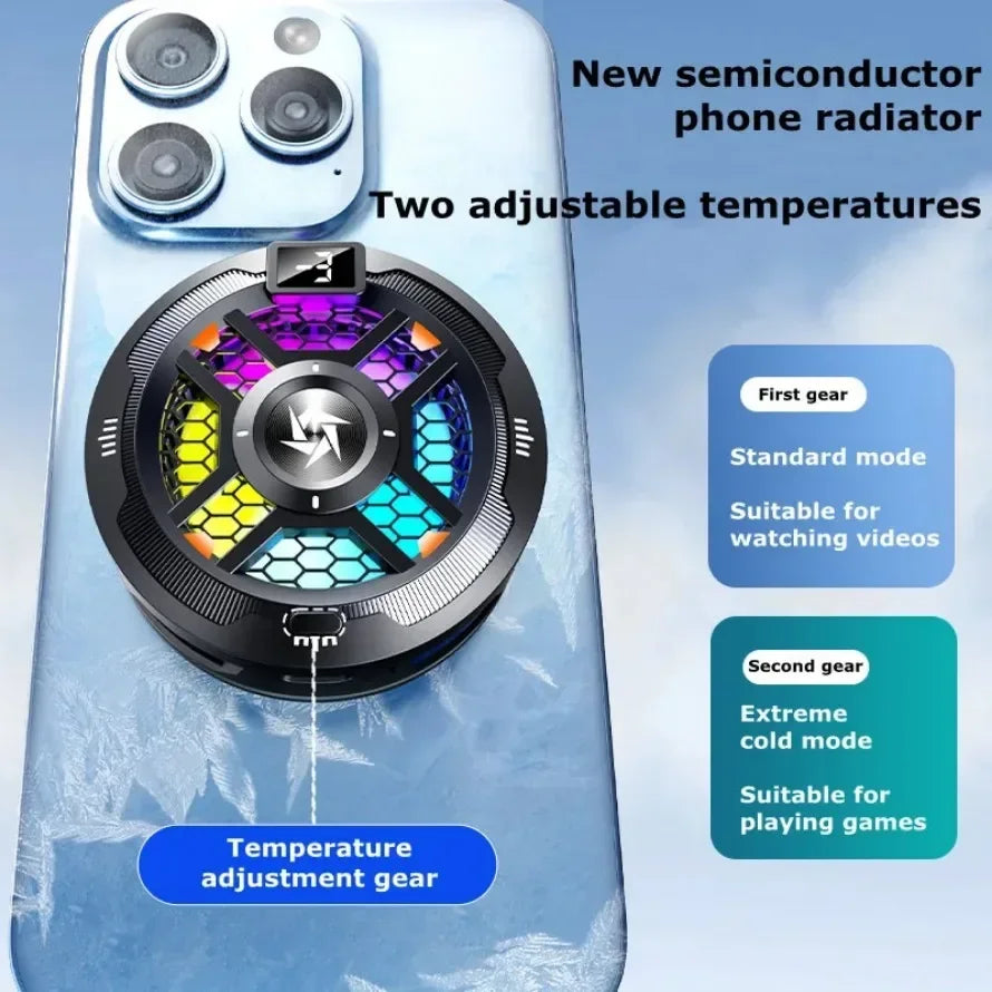 Mobile Phone Magnetic SL18 Back-Clip 2 in 1 Semiconductor Refrigeration Cooling Fan Radiator for IOS Android PUBG Game Cooler