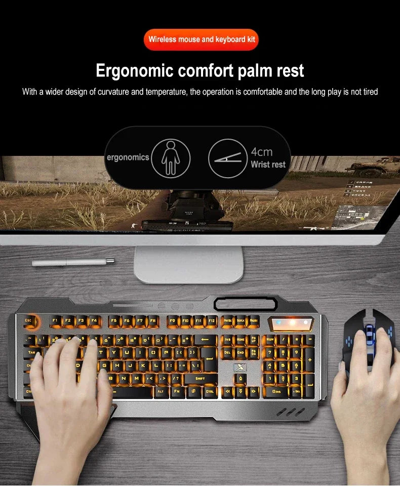 K680 Rechargeable 2.4G wireless keyboard and mouse suite Gaming computer Office esports