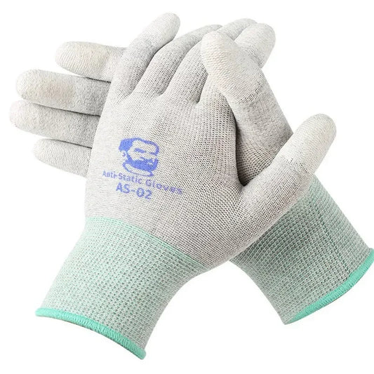 MECHANIC AS02 Anti-static Carbon Fiber Gloves PU Coating Layer Mobile Phone Electronic Parts Repair Protective Gloves