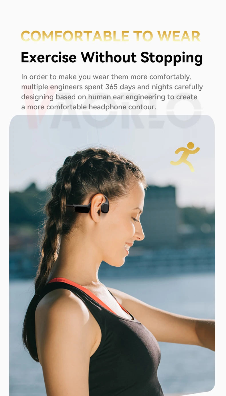 Bone Conduction Headphones Bluetooth 5.4 Wireless Earphone IPX8 Waterproof for Swimming Sports Support MP3 Player With 32G RAM